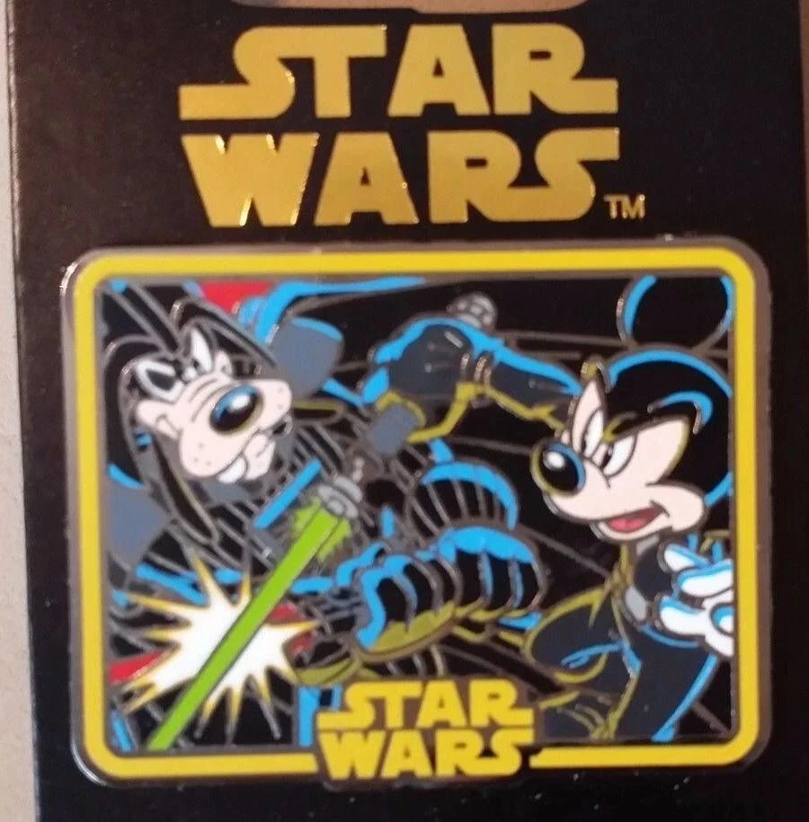 Rare Pins disney Disneyland Paris Star Wars Mickey & Dingo